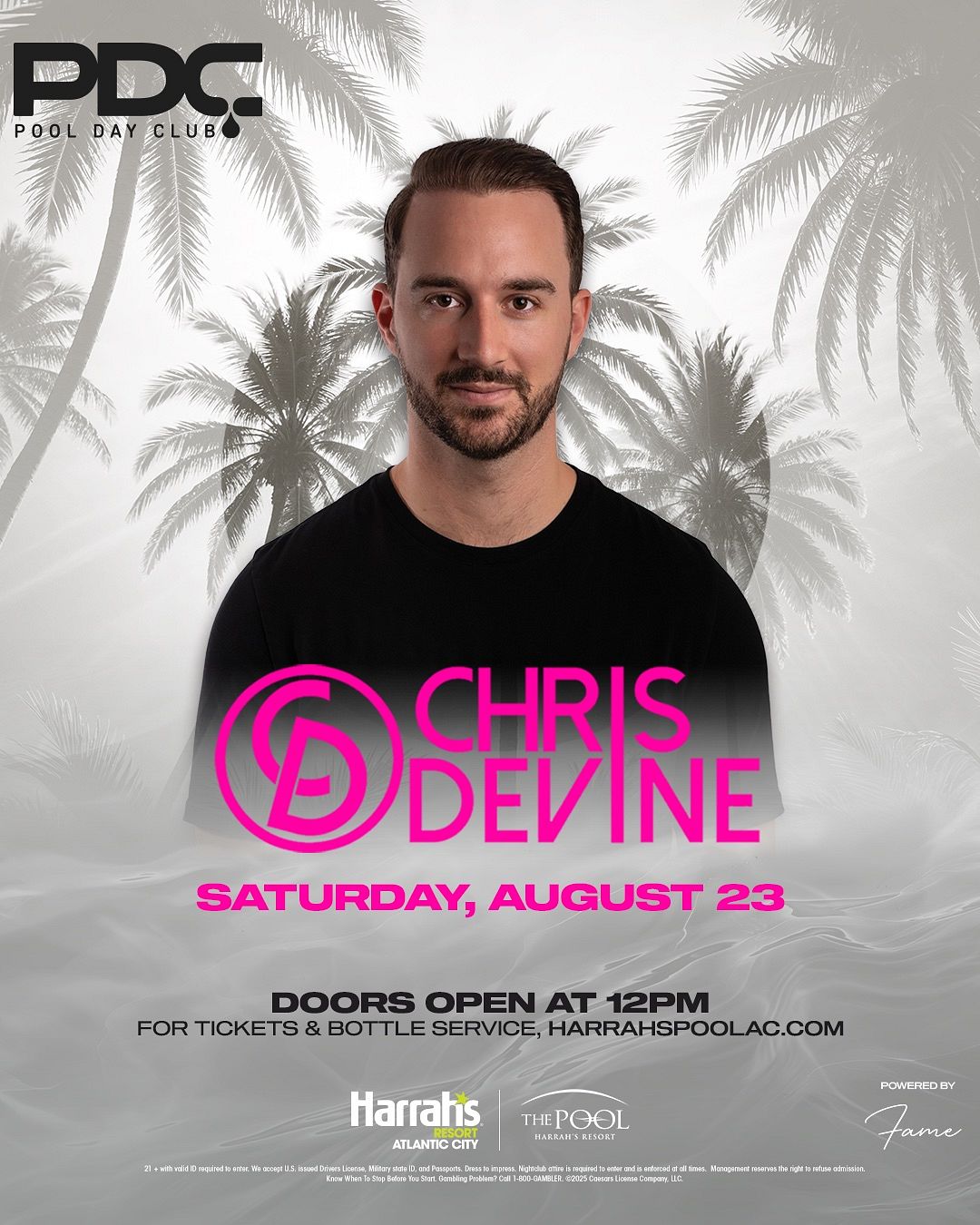CHRIS DEVINE at The Pool at Harrah's Resort Atlantic City Saturday, August 23, 2025