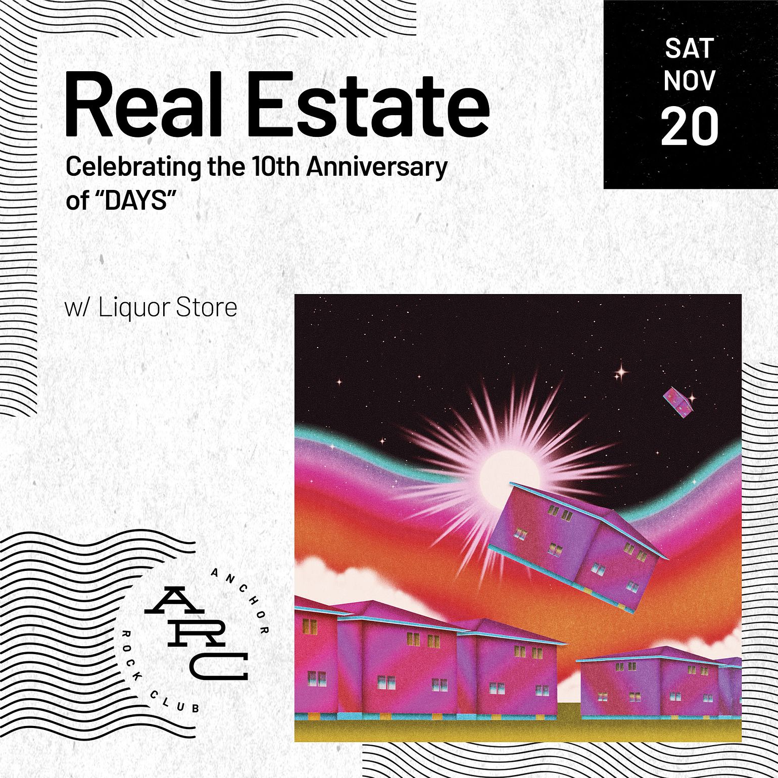 Real Estate 'Days' Tenth Anniversary Show Tickets at Anchor Rock Club in Atlantic City by