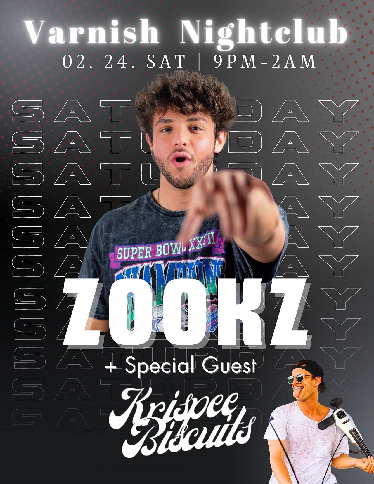 Zookz Varnish Night Club 2/24 Tickets at Varnish in 28401 by Varnish