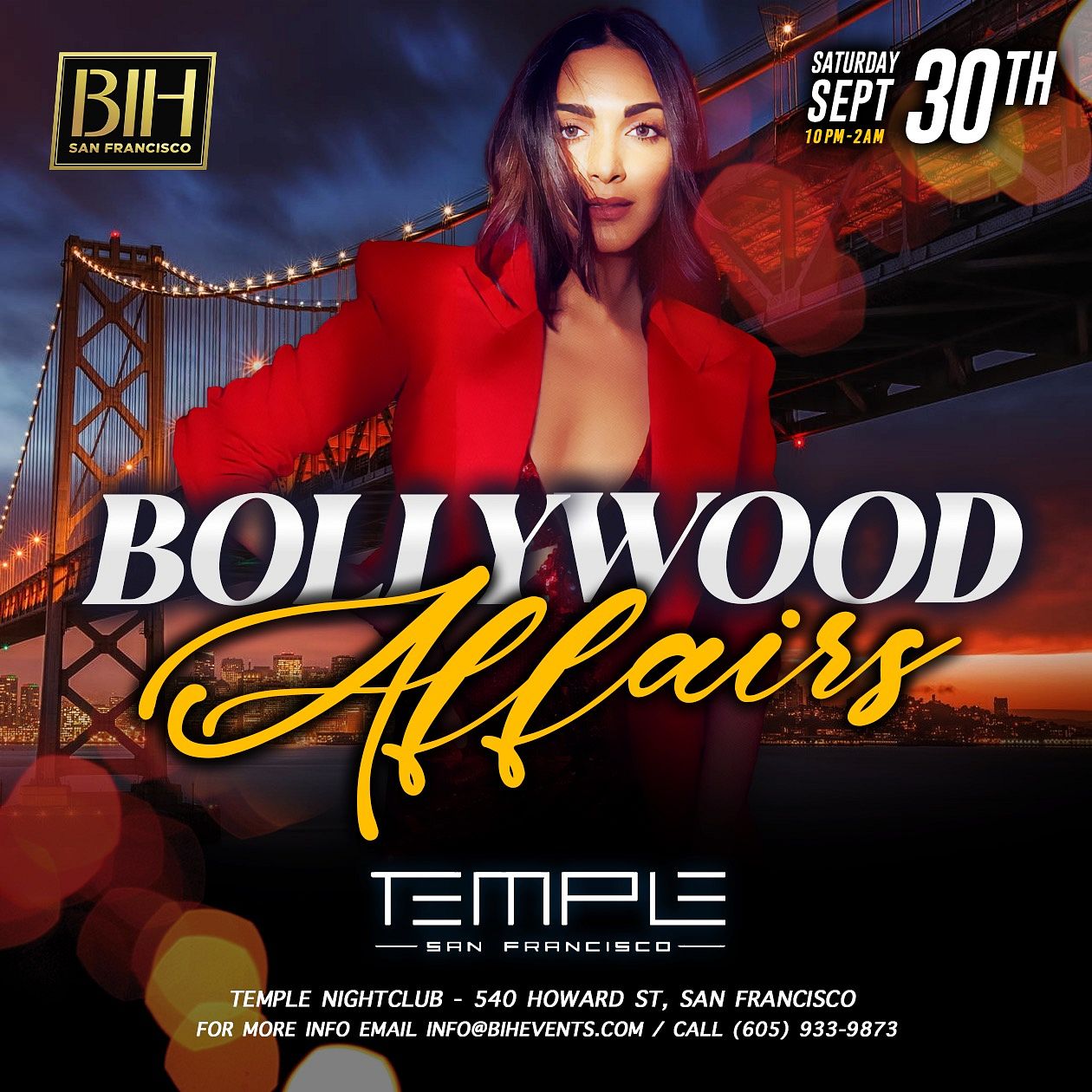 Bollywood Night Tickets at Temple in SF by Temple