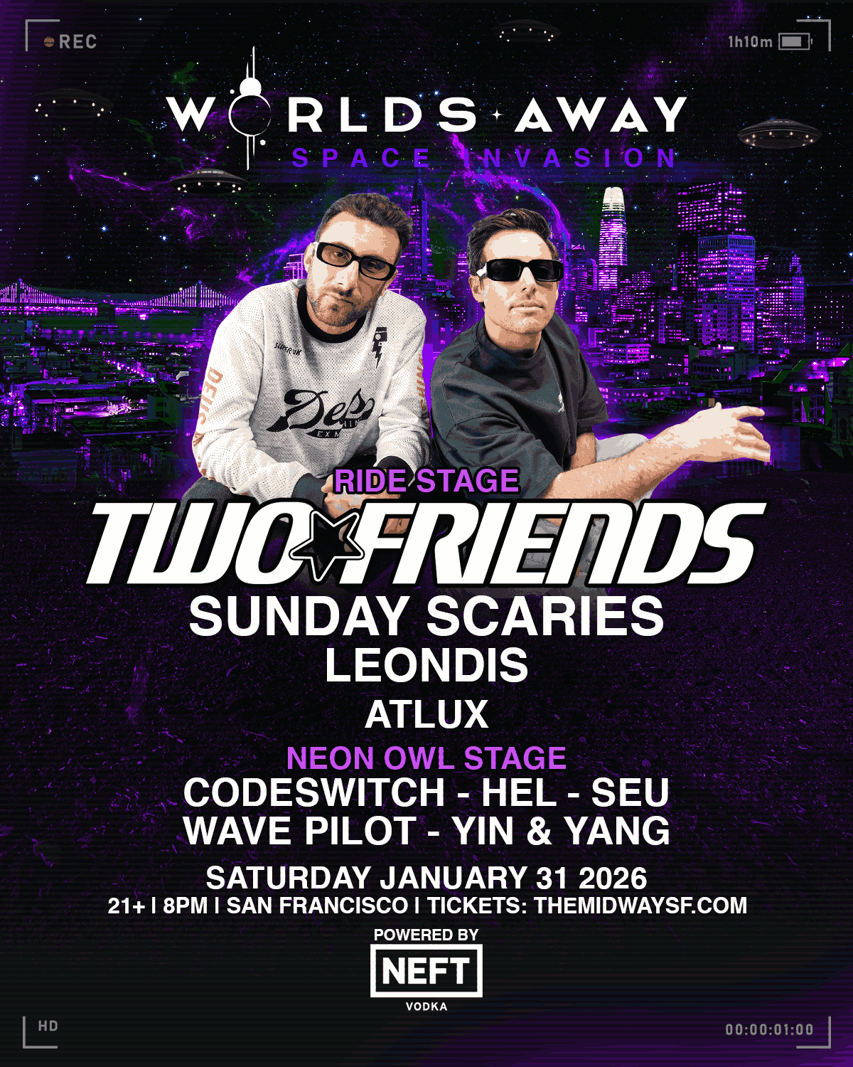 Two Friends Tickets at The Midway in San Francisco by The Midway