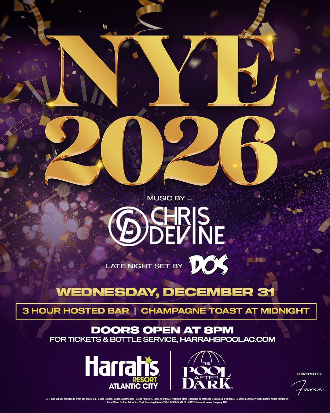 NEW YEARS EVE 2026 at The Pool After Dark Wednesday, December 31, 2025
