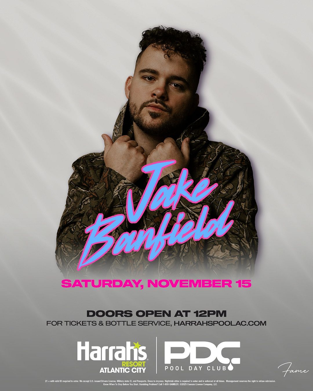 JAKE BANFIELD at The Pool at Harrah's Resort Atlantic City Saturday, November 15, 2025