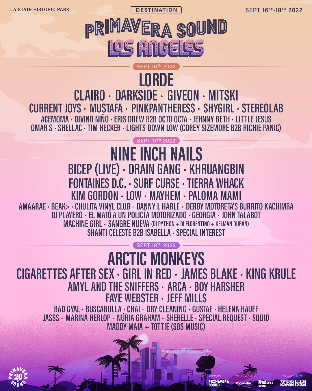 Primavera Sound Los Angeles 2022 Locker Rentals Tickets at Los Angeles State Historic Park in
