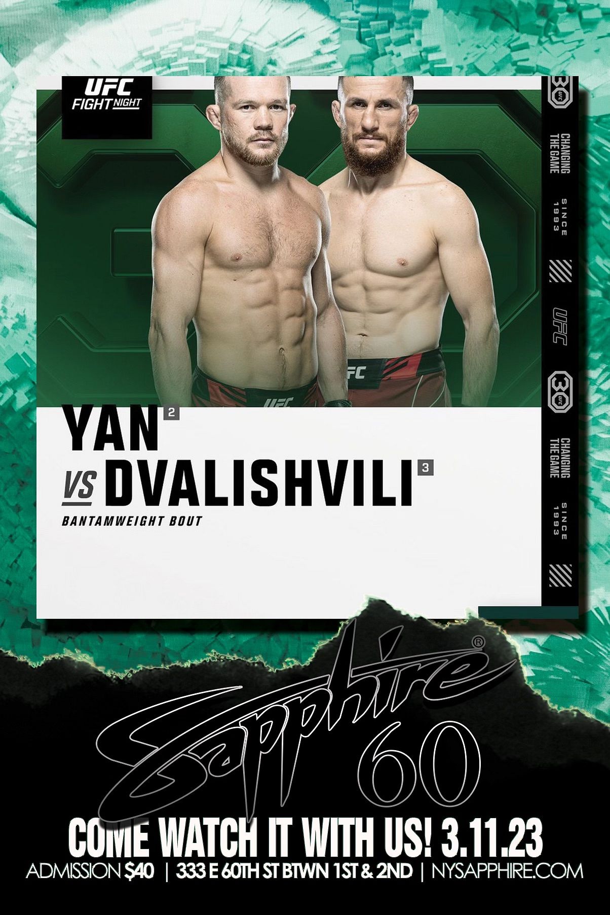 UFC Fight Night: Yan Vs Dvalishvili Tickets At Sapphire 60 In New York ...