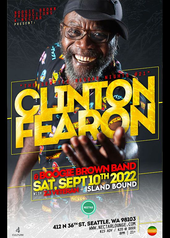 CLINTON FEARON AND BOOGIE BROWN BAND Tickets at Nectar Lounge in