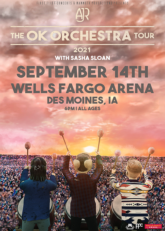 AJR OK Orchestra Tour Tickets at Wells Fargo Arena in Des Moines by