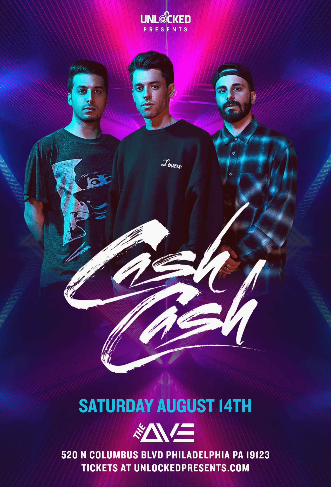 Cash Cash Tickets at The Ave Live in Philadelphia by Unlocked Presents