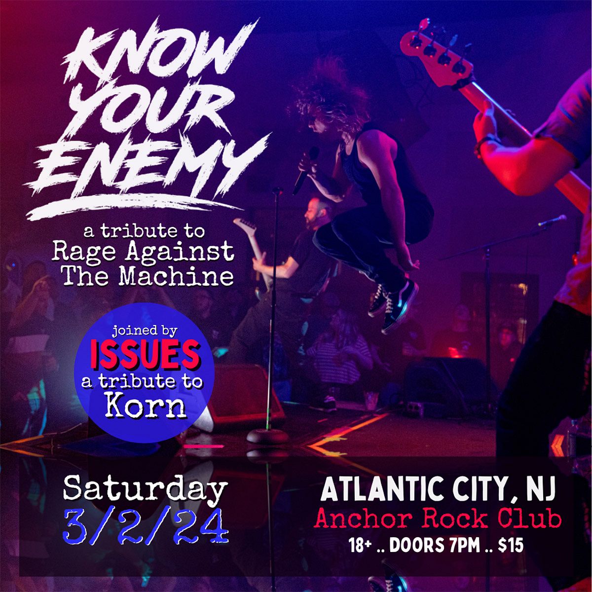 90's Rock Tribute Night Tickets at Anchor Rock Club in Atlantic City by