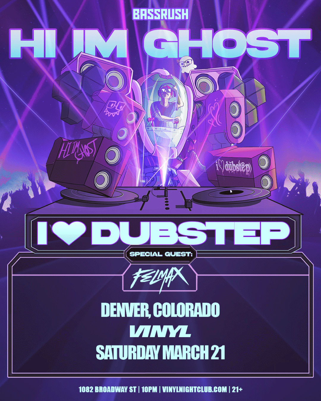 Hi I'm Ghost Tickets at Club Vinyl in Denver by Club Vinyl | Tixr