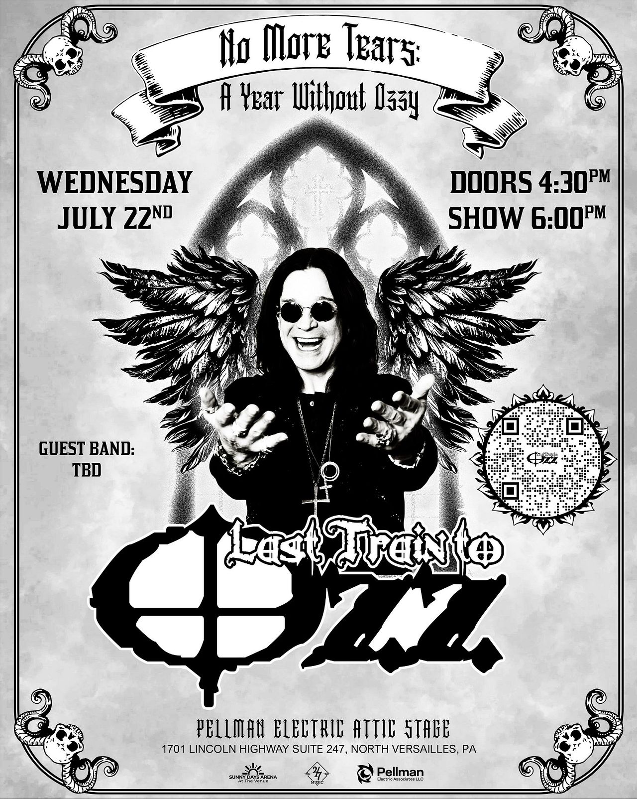 No More Tears: A Year Without Ozzy Tickets at Pellman Electric