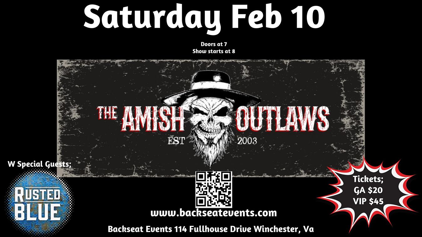 The Amish Outlaws with Rusted Blue Tickets at Backseat Events in