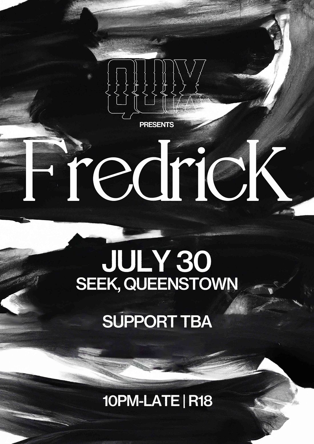 Quix presents: Fredrick, Queenstown Tickets at Seek Club in Queenstown by  Seek Nightclub