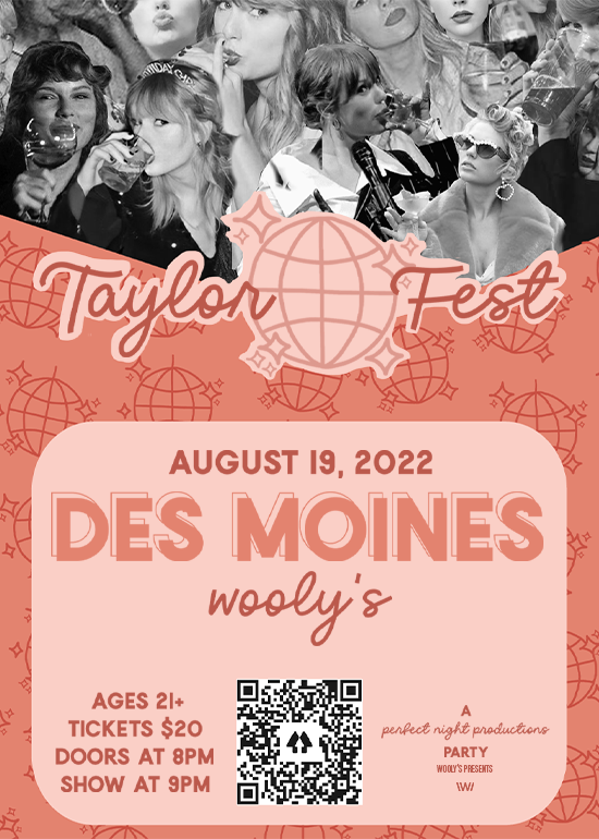 Taylor Fest Tickets at Wooly's in Des Moines by Wooly's Tixr