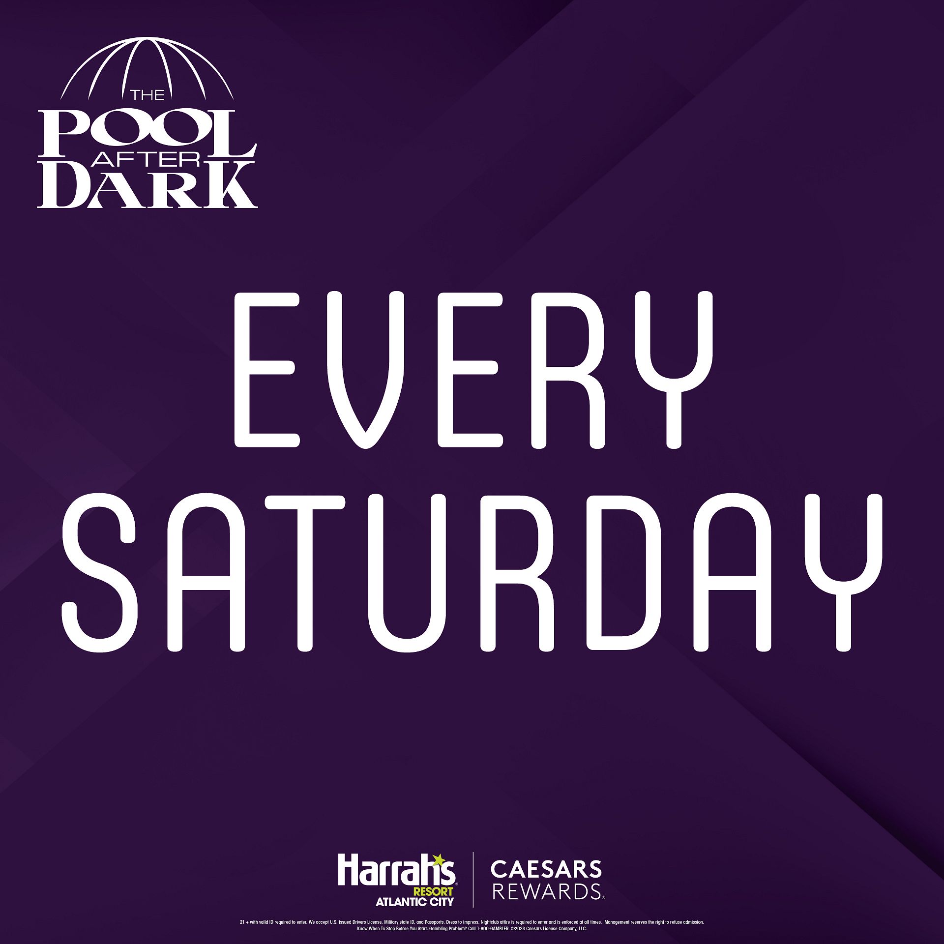 Saturday at The Pool at Harrah's Resort Atlantic City Saturday, December 20, 2025