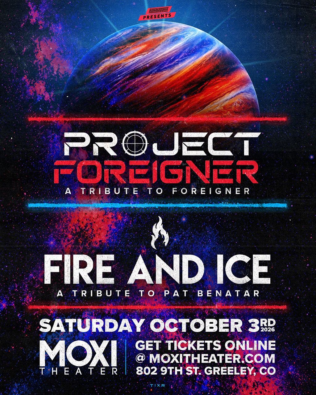 Project Foreigner - A Tribute to Foreigner, Fire & Ice - A Tribute to Pat Benatar