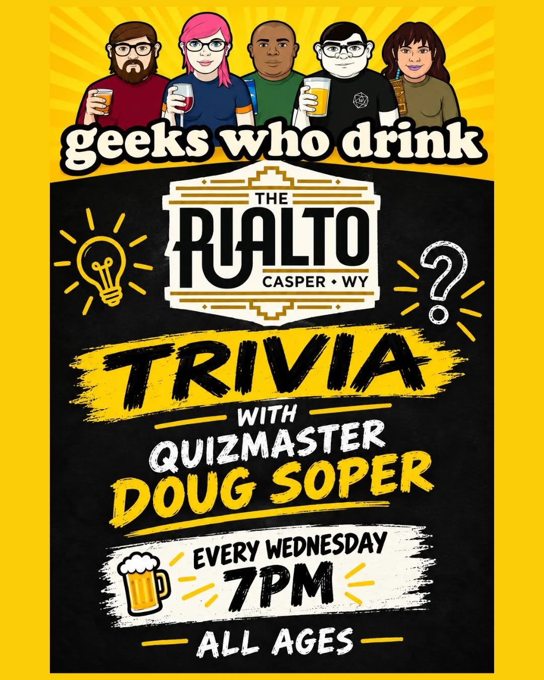Geeks Who Drink Trivia event poster