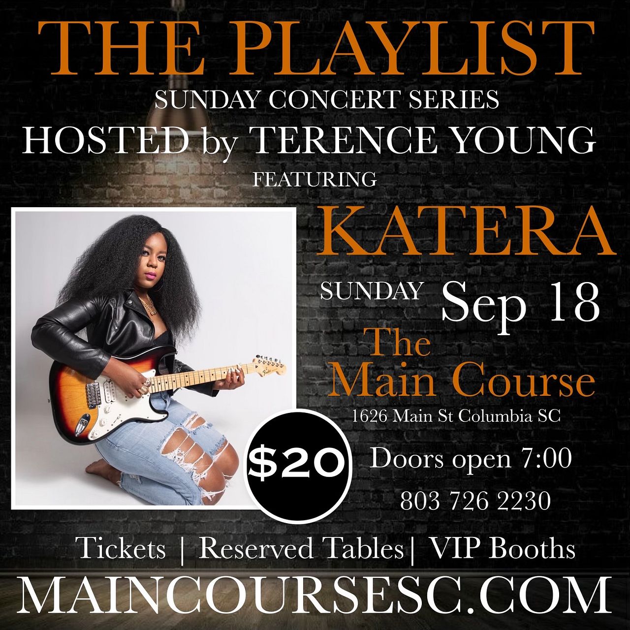 Katera Tickets at The Venue Main Course in Columbia by Main Course Tixr