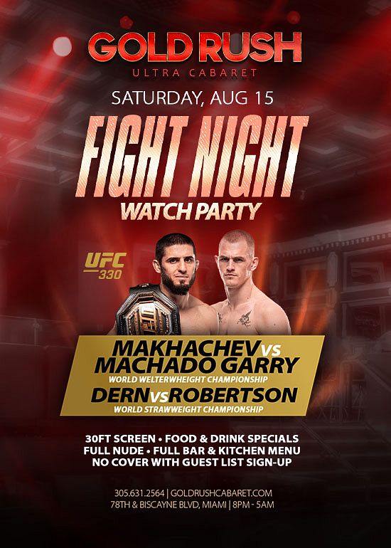 gold rush cabaret dress code UFC 330 WATCH PARTY Tickets in Miami Edit:BIRTHDAY