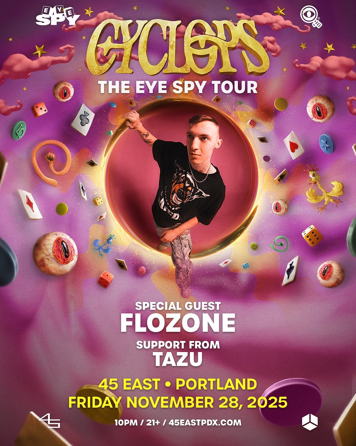 CYCLOPS w/ FLOZONE + TAZU Tickets at 45 East in Portland by 45