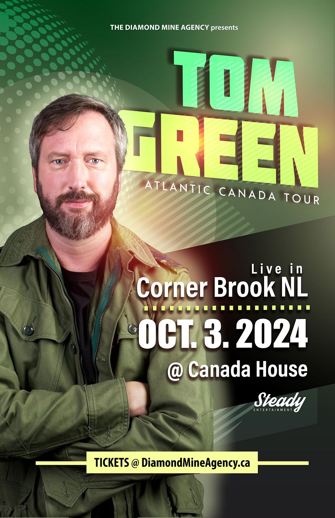Tom Green Live in Corner Brook Tickets at Corner Brook Civic Center(01)