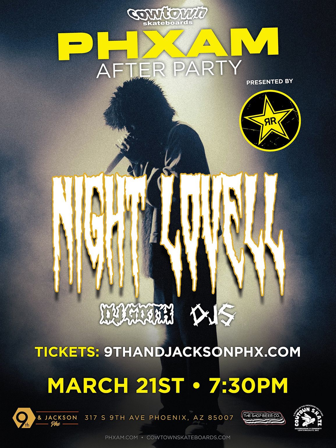 Cowtown's PHXAM Afterparty w/ Night Lovell Tickets at 9th