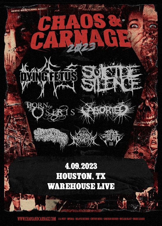 CHAOS & CARNAGE 2023 DYING FETUS SUICIDE SILENCE Tickets at The