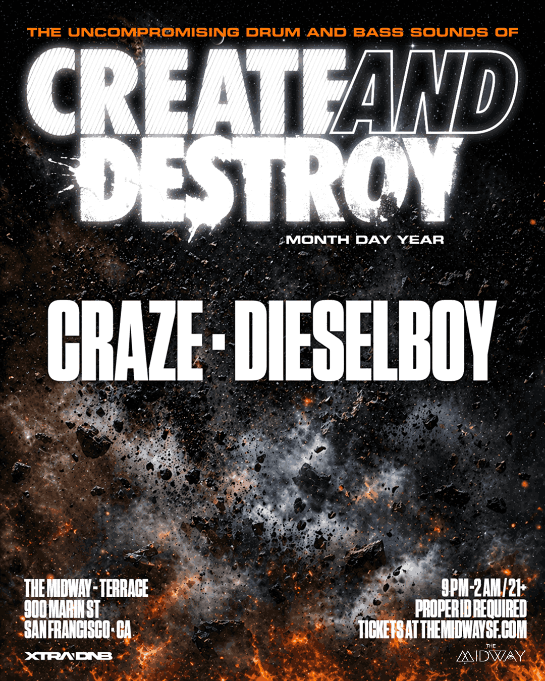 Craze x Dieselboy Tickets at The Midway in San Francisco by The