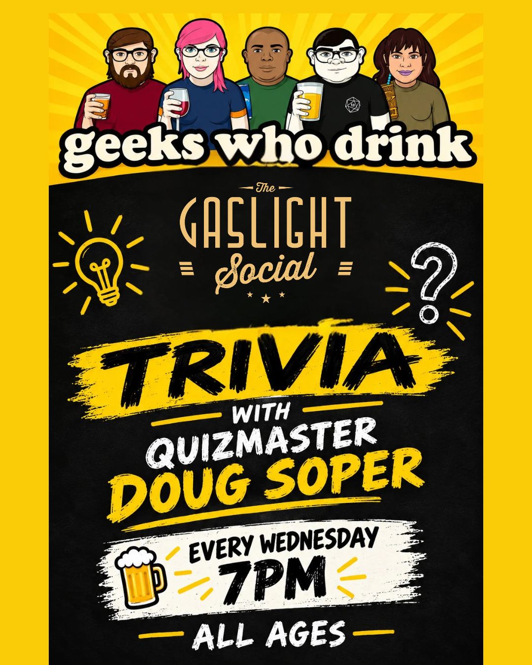 Geeks Who Drink Trivia event poster