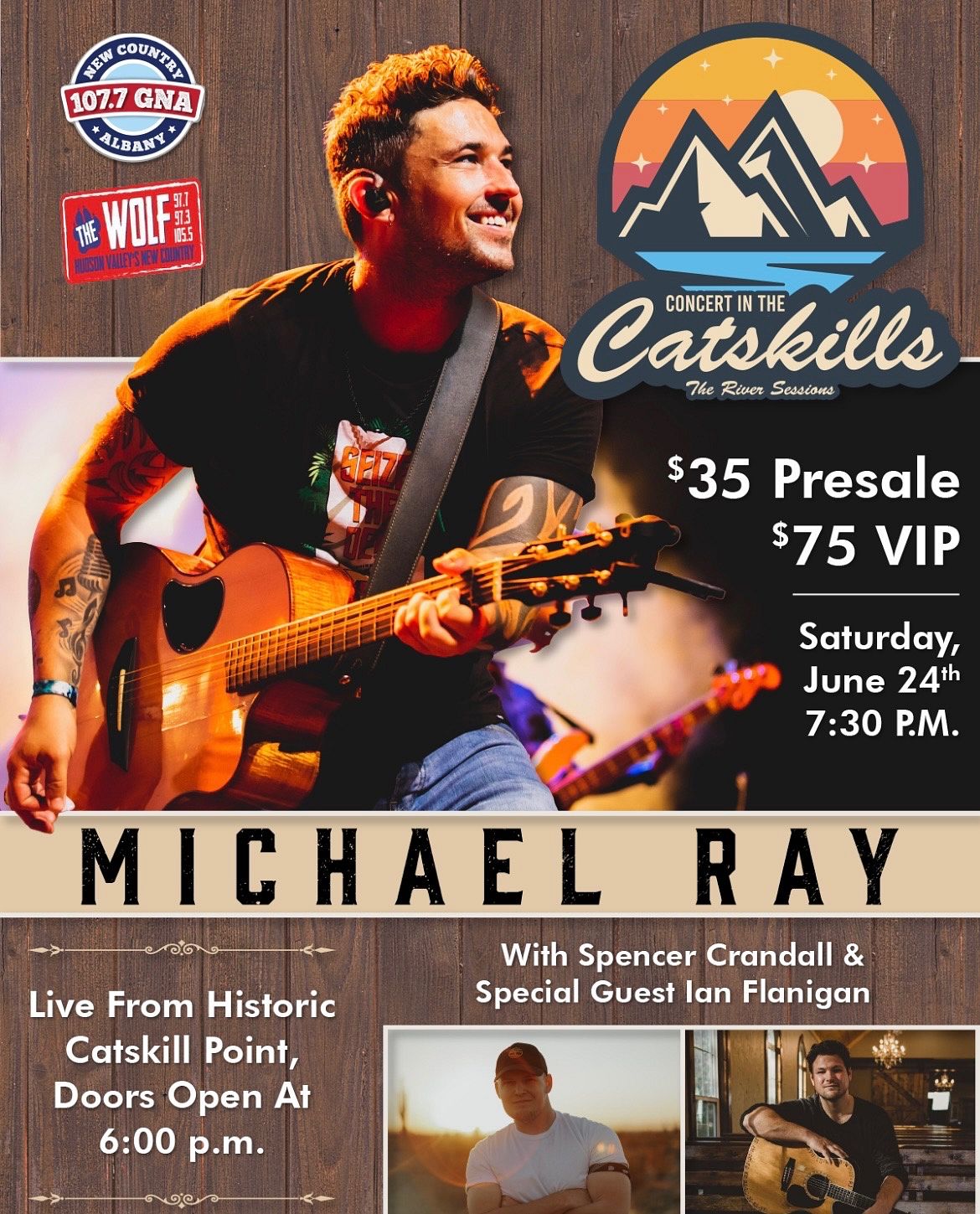 Concert In the Catskills Starring Michael Ray Tickets at Catskill Point ...