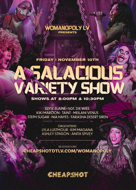 CS Womanopoly Tickets at Cheapshot Showroom & Discotheque in Las