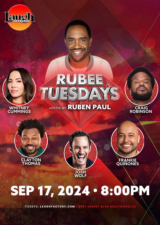 Rrubee Rubee Tuesdays Tickets at Laugh Factory Hollywood in Los Angeles by ...