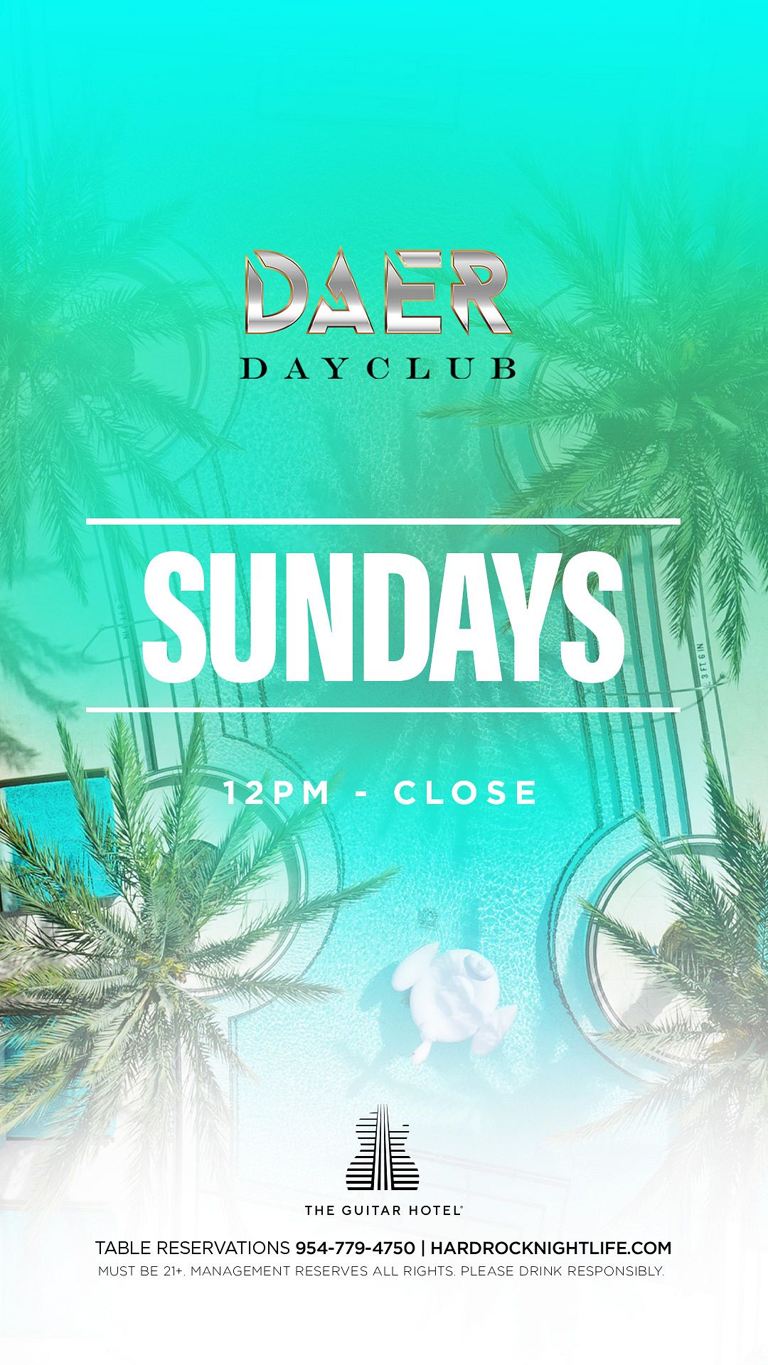 Sunday October 17th Tickets At DAER Dayclub South Florida In Hollywood