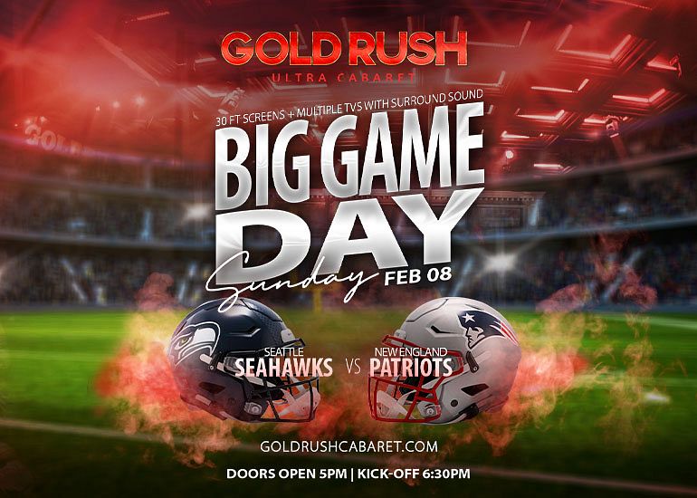 BIG GAME DAY WATCH PARTY Tickets at Gold Rush Cabaret in Miami by Gold ...