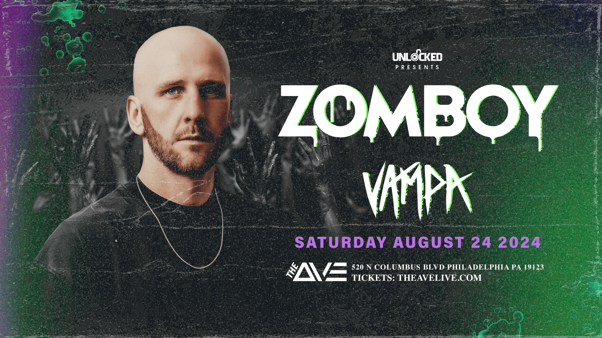 Zomboy + Vampa Tickets at The Ave Live in Philadelphia by Unlocked ...