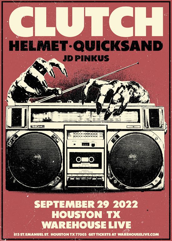 CLUTCH HELMET QUICKSAND JD PINKUS Tickets at The Ballroom at
