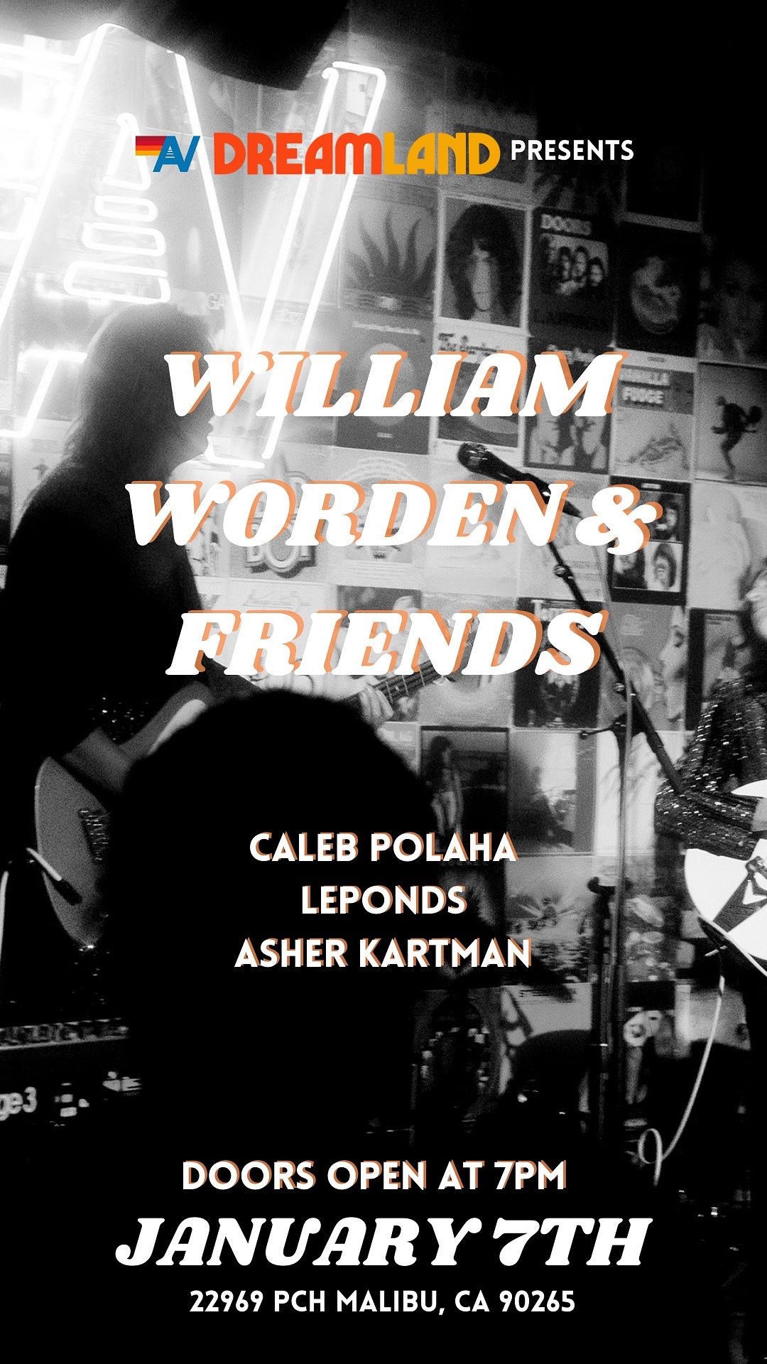 William Worden & Friends Tickets at Aviator Nation Dreamland in Malibu