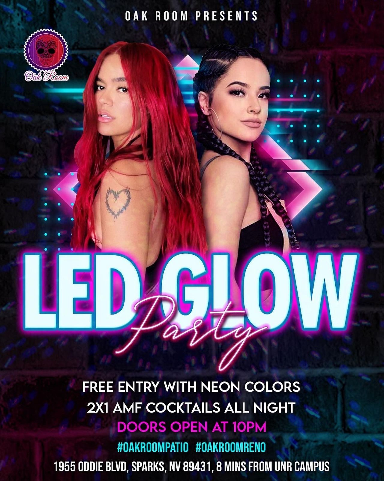 Led Glow Party Tickets At Oak Room Lounge In Sparks By Oakroom Lounge Reno Tixr 