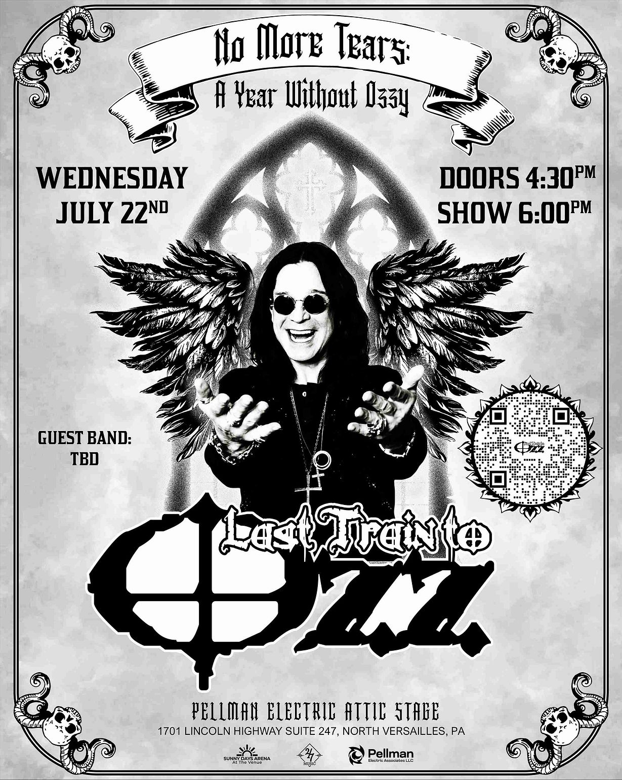 No More Tears: A Year Without Ozzy Tickets at Pellman Electric