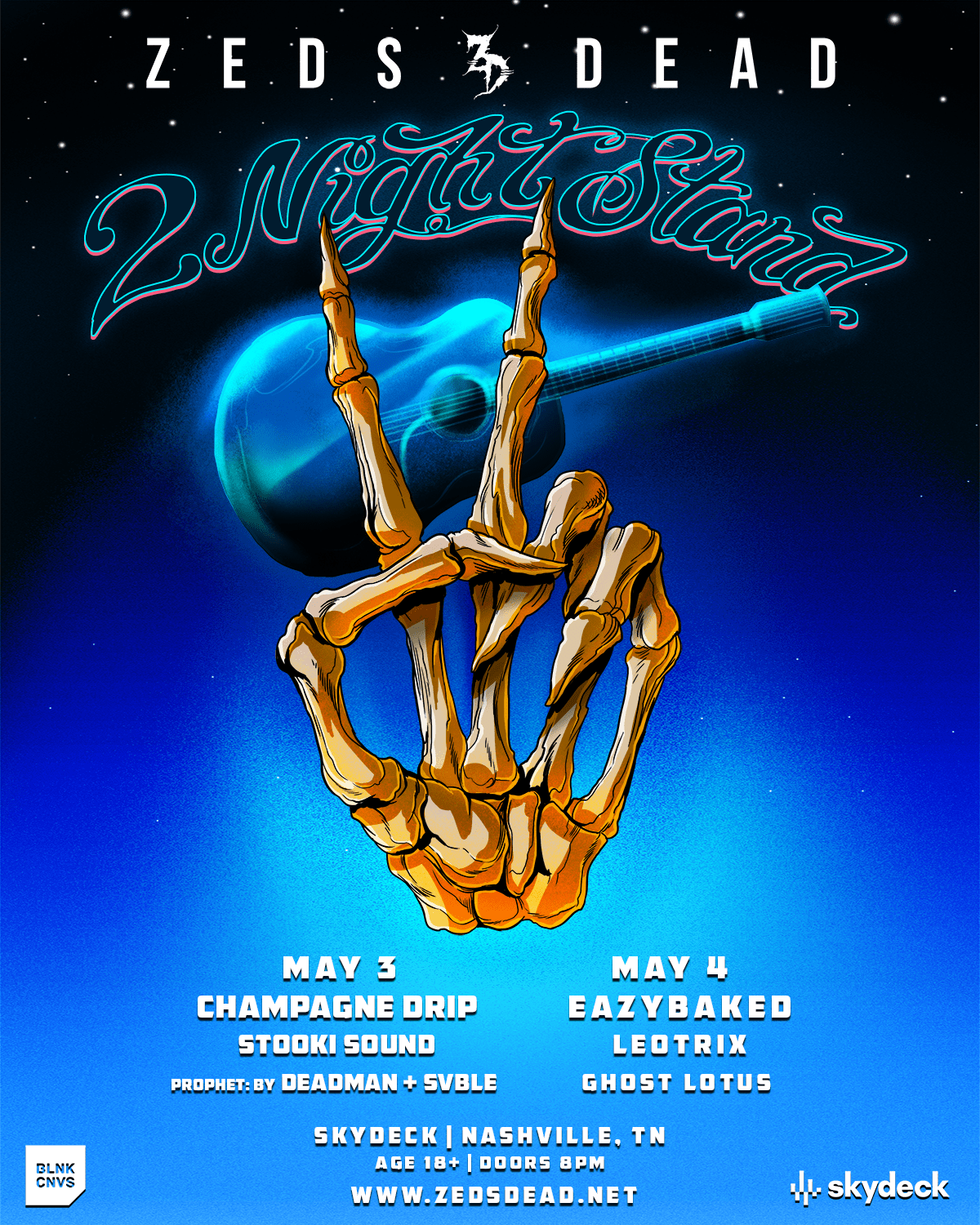 ZEDS DEAD: 2 NIGHT STAND Tickets at SkyDeck @ Assembly Food Hall