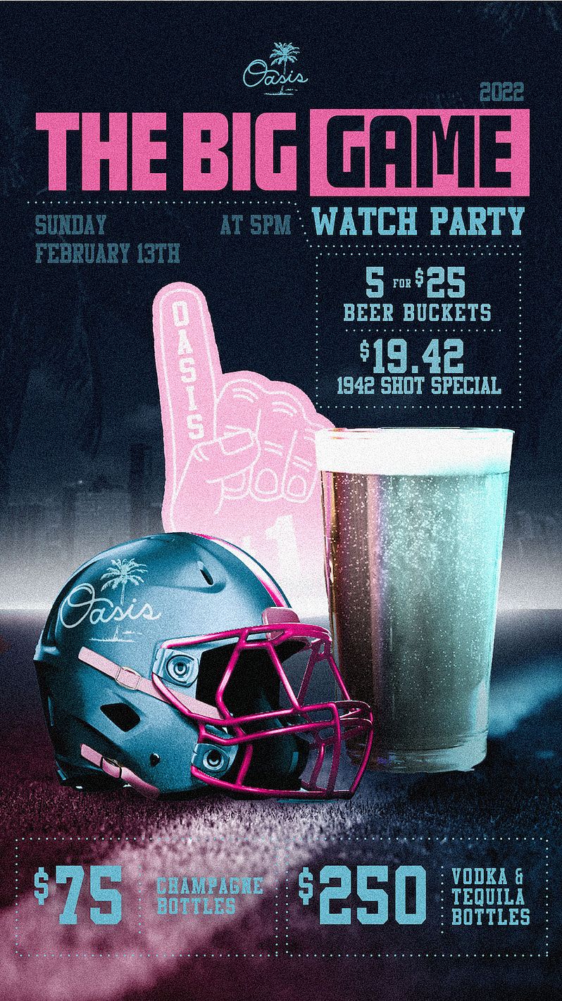 BIG GAME WATCH PARTY Tickets at Oasis Wynwood in Miami by Oasis Wynwood