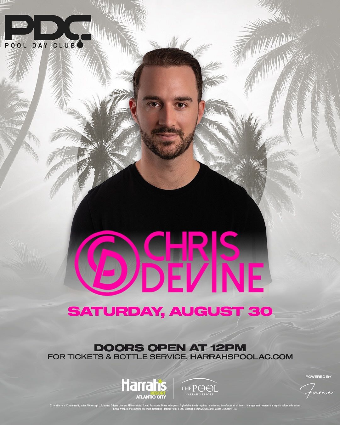 CHRIS DEVINE at The Pool at Harrah's Resort Atlantic City Saturday, August 30, 2025