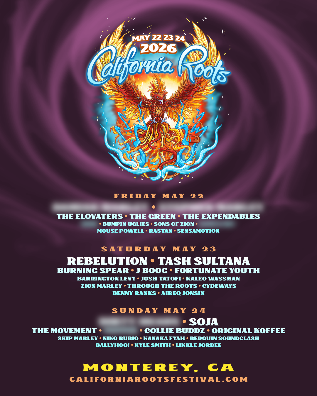 California Roots Music & Arts Festival 2026 Tickets at Monterey County ...