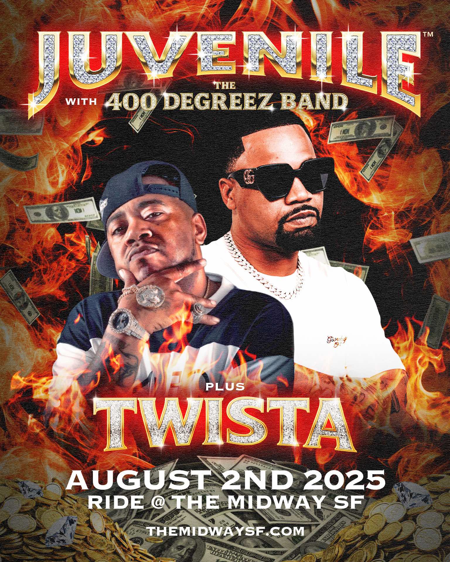 Juvenile w/ the 400 Degreez Band & TWISTA Tickets at The