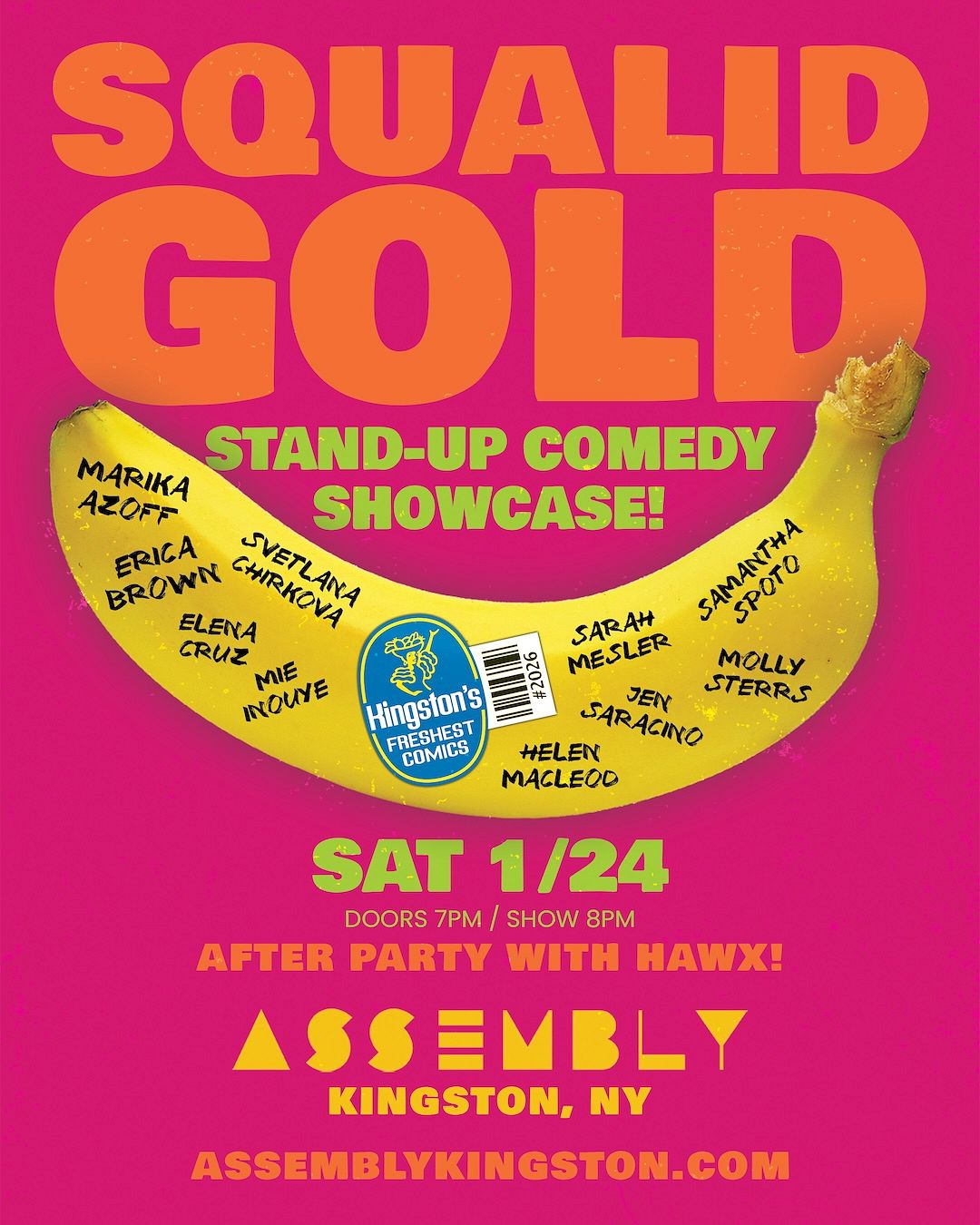 SQUALID GOLD: Stand-Up Comedy Showcase! Tickets at Assembly in Kingston ...