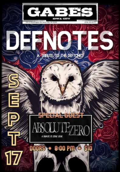 Defnotes: A Tribute To Deftones Tickets at Gabe's in Iowa City by Gabe ...