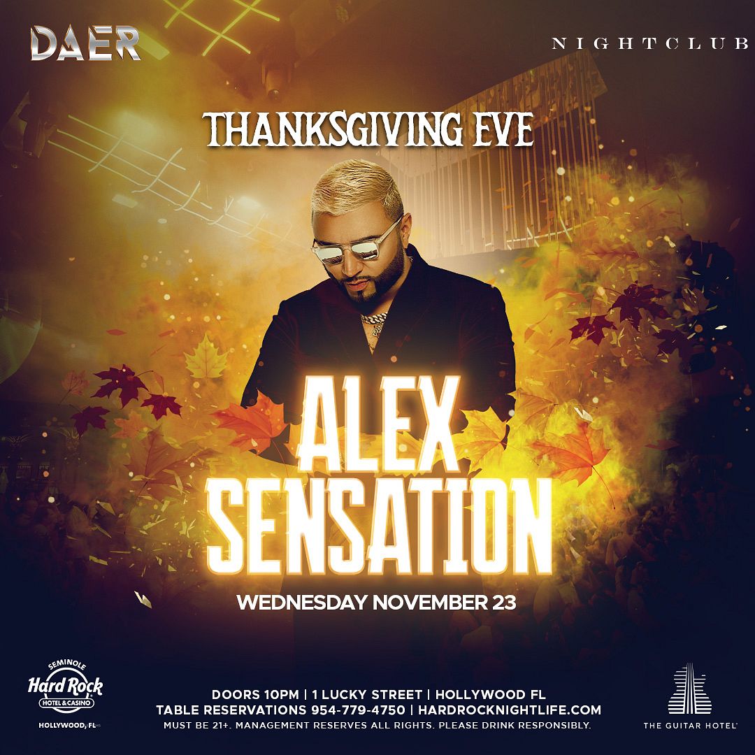 Alex Sensation TGE DAER Tickets at DAER South