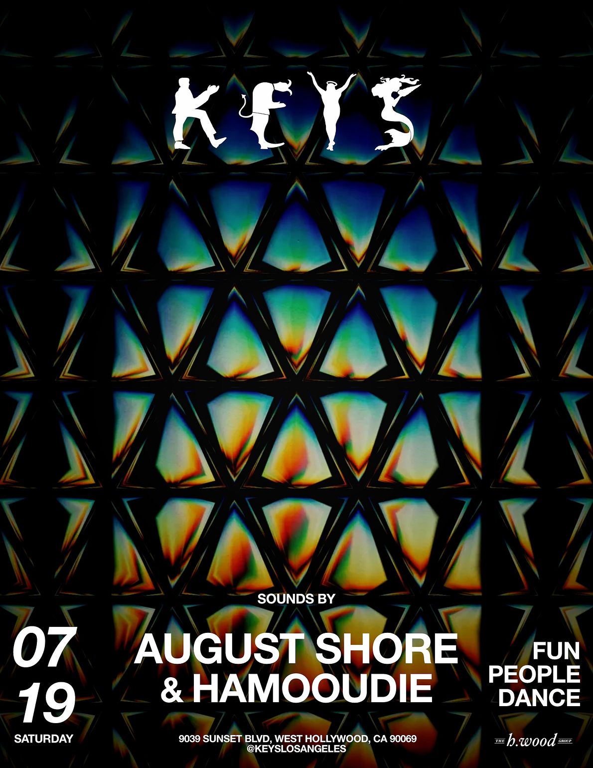 Keys August AUGUST SHORE & HAMOOUDIE Tickets at Keys in West Hollywood by Keys Los ...
