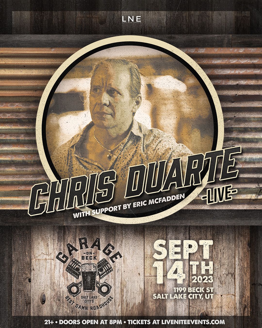 Chris Duarte at Garage on Beck Tickets at Garage On Beck in Salt Lake