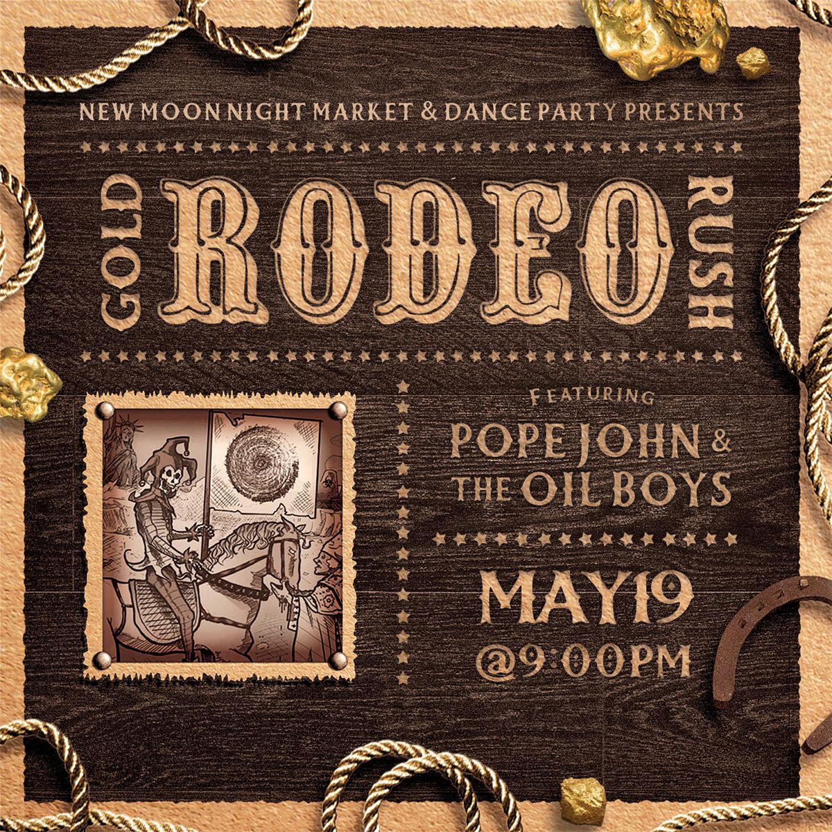 New Moon Night Mkt & Dance Party - Gold Rush Rodeo Tickets at Anchor ...